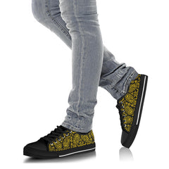 Black Gold Bandana Low Top Sneakers