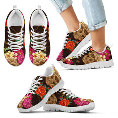 SKULL AND FLOWER DESIGN SHOES BY FIREFITS