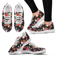 MINI SKULLS WITH FLOWER DESIGN SHOES BY FIREFITS