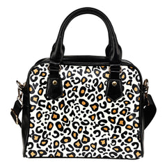 White Cheetah Print Pop Art - Shoulder Bag