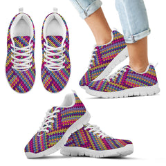 KNITTED COLORFUL ORNAMENTAL STRIPED DESIGN SHOES BY FIREFITS