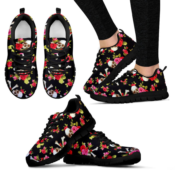 MINI SKULLS WITH FLOWER DESIGN SHOES BY FIREFITS