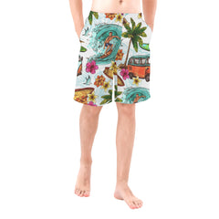 Miami Summer Men's All Over Print Board Shorts
