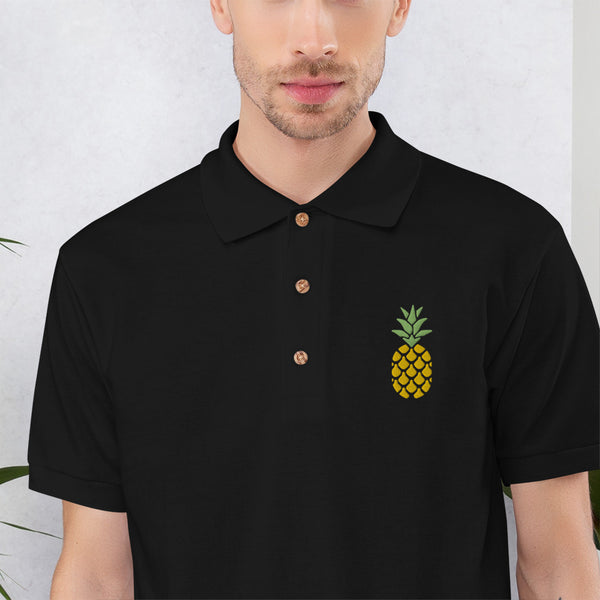 Pineapple Embroidered Polo Shirt