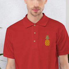 Pineapple Embroidered Polo Shirt