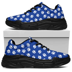 Paw Print Blue Chunky Sneakers
