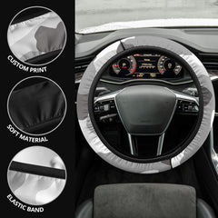 Grey Camouflage Steering Wheel Cover