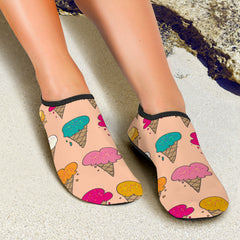 Ice Cream Doodle Beach Shoes