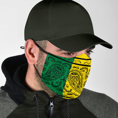 Edge Rasta with Black Bandana Face Mask