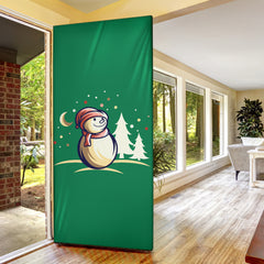 Frosty Snowman #1 Green - Christmas Door Sock