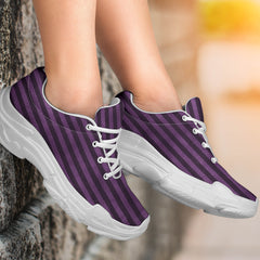 Purple Stripe Chunky Sneakers (White)