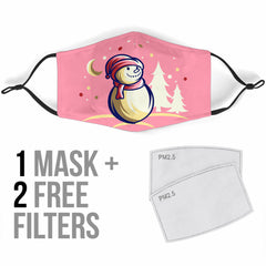 Frosty the Snowman (Pink) - Face Mask