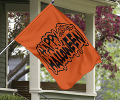 Happy Halloween 2 (Orange) - Halloween Flag