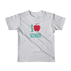 I Love School Short sleeve kids t-shirt