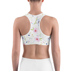 Tiny Floral Pattern Women’s All-Over-Print Sport Bra