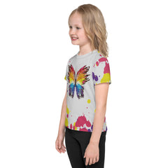 Multicolor Butterfly Kids T-Shirt