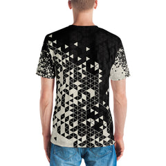 White & Black Triangle All Over Men's T-shirt