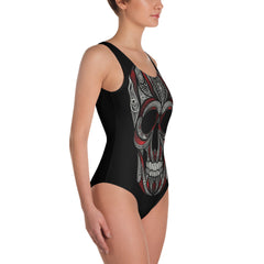 Bloody Skull Design Swimsuit