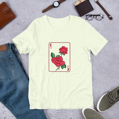 Playing Card Roses Short-Sleeve Unisex T-Shirt