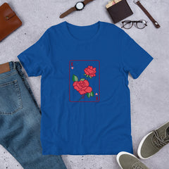 Playing Card Roses Short-Sleeve Unisex T-Shirt